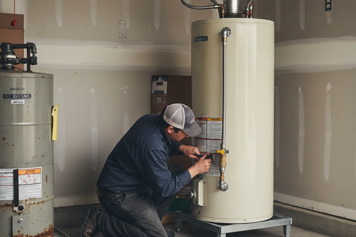 Water heater and shutoff valve replacement in Hanceville